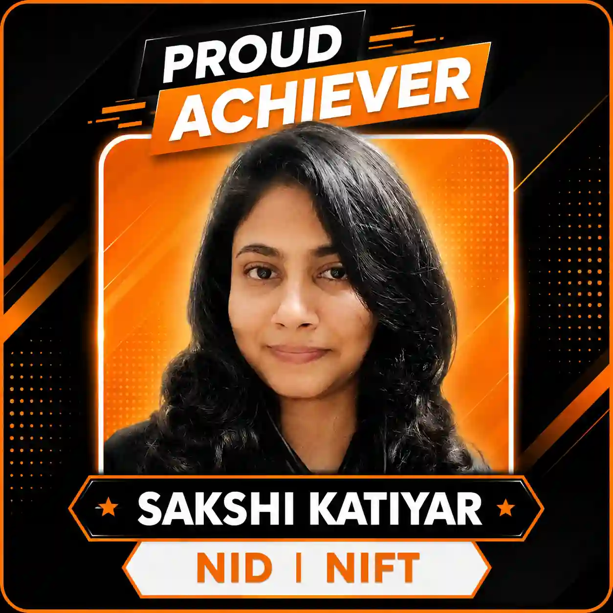 Sakshi NIFT admission achiever from Dfinite Academy